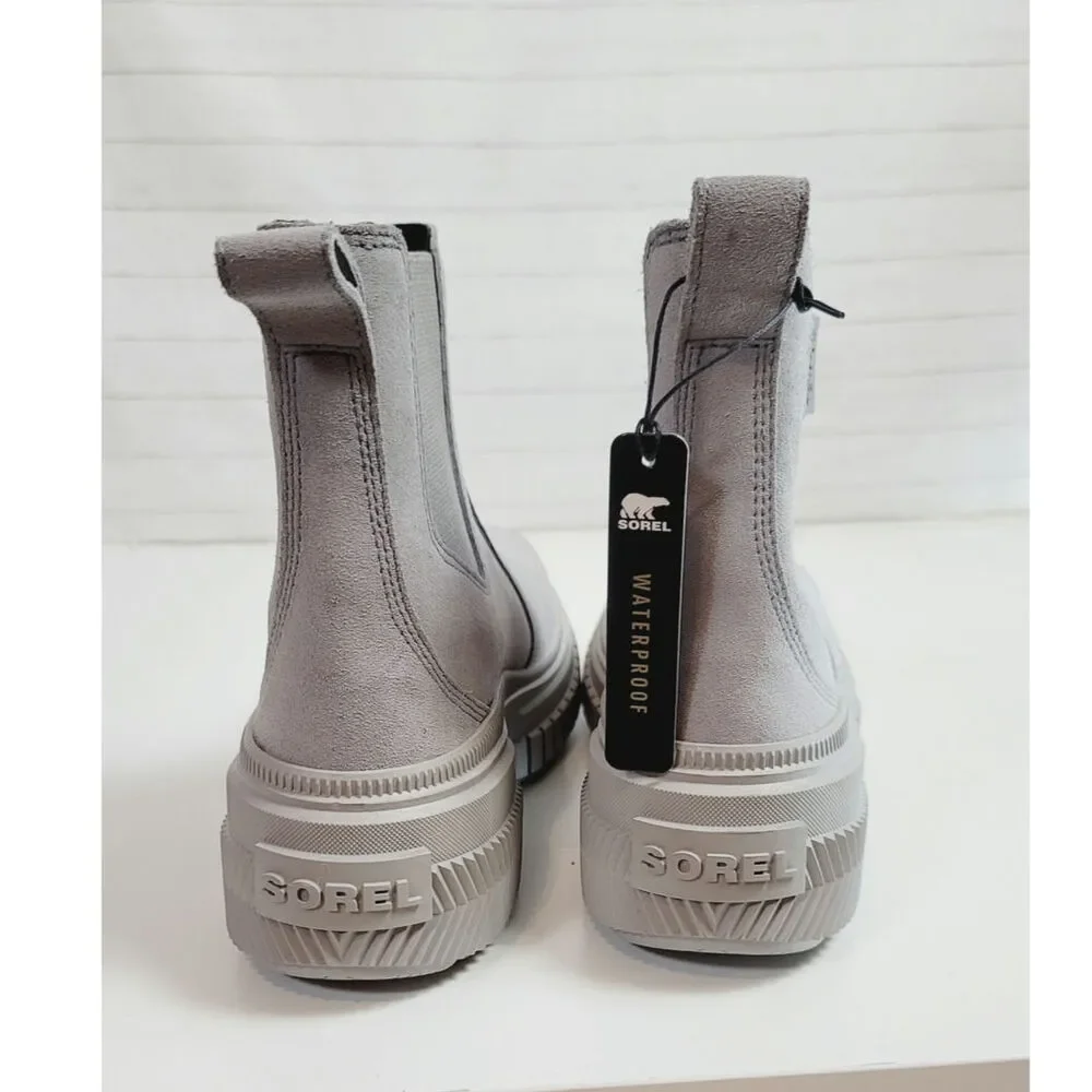 SOREL Ona Ave WP Chelsea Boot in Chrome Grey, sz 9